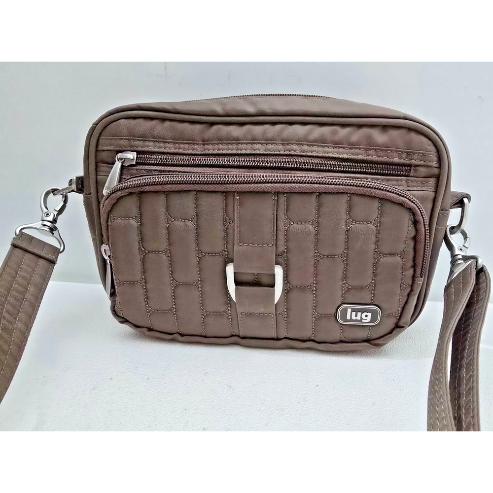 Lug Carousel Crossbody Bag Purse RFID Taupe Quilted - Picture 2 of 16